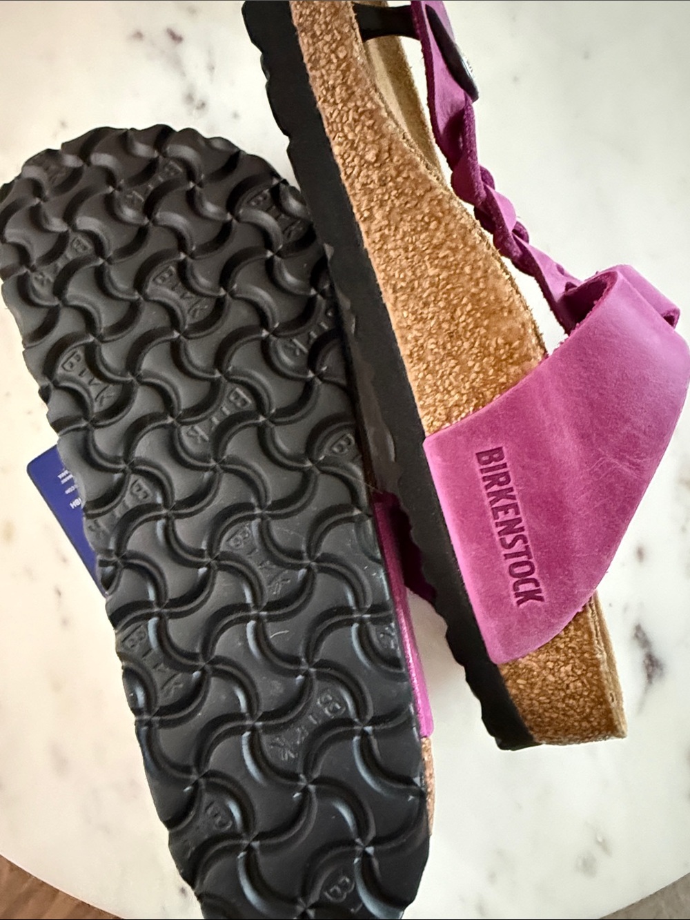Birkenstock Women’s Braided Thong Sandal - Magenta Size 37 - Picture 4 of 7